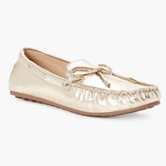 Cary Loafers Color Soft Gold Metallic size 6.5= 36.5 - Picture 3 of 15